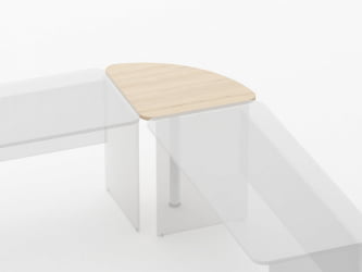 Приставка угловая Glassy 2.16 Бук светлый