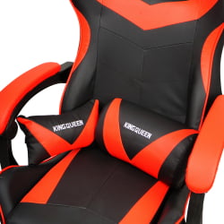 Кресло 088 цвет черный/красный с массажем 088-black-red-mass