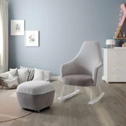 Детское кресло Micuna (Микуна) Wing/Moom white текстиль pink tierra/light grey