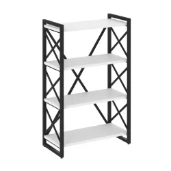 Стеллаж на регулируемых опорах - 4 полки LOFT VR.L-MST.O-4.8 Металл черный Белый Бриллиант