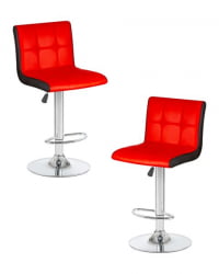 Стул барный DOBRIN CANDY (красно-черный) 2 шт