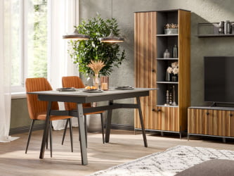 Гостиная Элиот №3 Оникс Серый/Орех фактурный