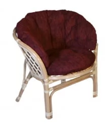 Кресло Багама, подушки коричневые или светлые полные Bahama5 натуральный