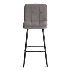 Барный стул Medeo/Медео велюр, серый, 29, 45х56х113 см