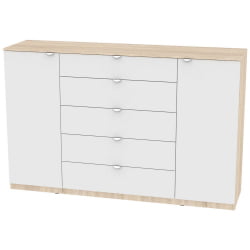 Комод Калисто(K34)1147х1802х468ручкаторцеваяTR-2(ДСС-Белый)