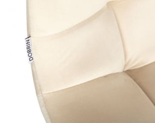 Стул барный ДОБРИН НИCОЛЕ (черные матовые ножки, кремовый велюр (108-113)) 2 шт / DOBRIN NICOLE