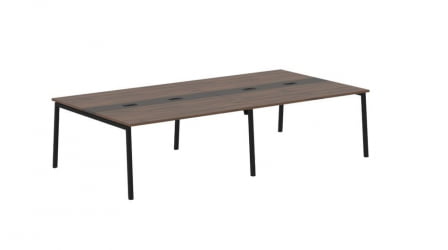 Переговорный стол ЕДИС ЕЛCТ 3116 Дуб Денвер темный Мокко Черный / EDIS ELCT