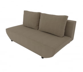 Диван Классик Мини без подлокотников (Berhouse) Цвет фасада: Беж Велюто 05; Тип: Прямой; Материал фасада: Металл/Велюр