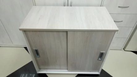 Тумба-купе Дека 9.02.08 Дуб Сантана светлый/Белый / Deka