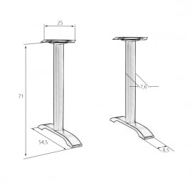 Подстолье обеденное ДОБРИН САЛЛЙ ВИДЕ / DOBRIN SALLY WIDE