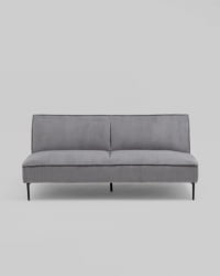 Диван прямой Кассель велюр рельефный светло-серый