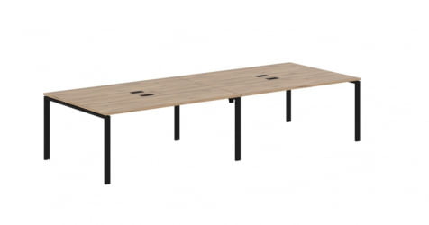 Бенч-система 4-местная EDIS EUWST 3513 Дуб Денвер светлый Черный