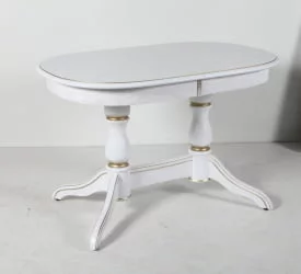 Стол из массива дерева Лира (1,2м) тон 1 с золотой патиной