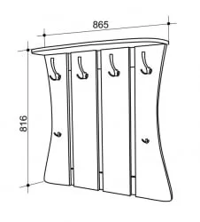 Настенная вешалка Уют-2 Дуб Млечный