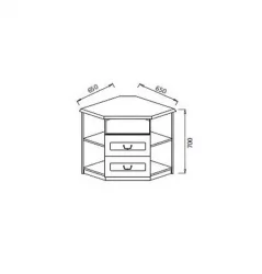 Тумба под ТВА угловая Гармония-4 Дуб беленый Туя светлая