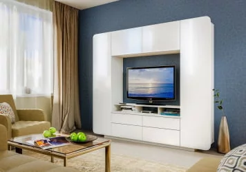 Шкаф комбинированный Румба 03.272 Белый Белый глянец