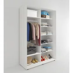 Шкаф-купе 2-х дверный Акцент-Вера КС 1600х600  Выбеленное дерево