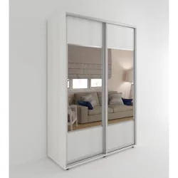 Шкаф-купе без зеркал Акцент-Дуэт Д 1500х600 Выбеленное дерево