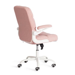Кресло офисное Lugano Wh ткань teddy, розовый