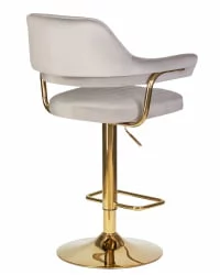 Стул барный DOBRIN CHARLY GOLD Серый велюр MJ9-75