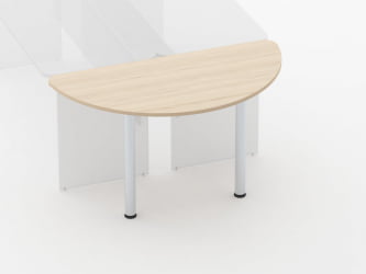 Приставка-полукруг для двух столов Glassy 2.18 Орех