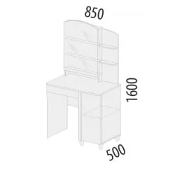 Туалетный столик Катрин 92.30 Дуб венге Белый песок Браун вуд