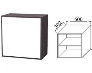 Модульный шкаф Куб К06 Белый софт Ясень черный