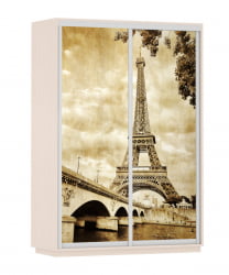 Шкаф-купе двухдверный Экспресс Дуо 1600х2400х Париж/Дуб молочный / 1600х2400h