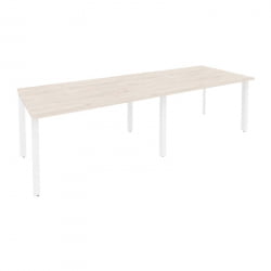 Стол переговорный (2 столешницы) ONIX O.MP-PRG-2.3 Денвер Светлый/Белый