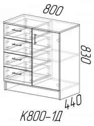 Комод в прихожую Дуб вотан/Белый