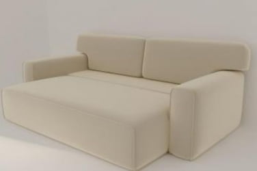 Серый диван Сандвик (Berhouse) Цвет фасада: Левис 09 велюр; Тип: Прямой; Материал фасада: Металл/Велюр