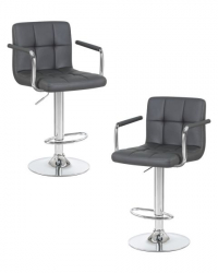 Стул барный DOBRIN KRUGER ARM (серый) 2 шт