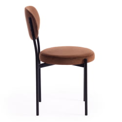 Стул REVO (mod. 7033) ткань/металл, 47х54х82 см, высота до сиденья 47 см, коричневый barkhat 12/черный