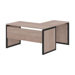 Стол письменный угловой левый КСТЕН-КП КСКПCТ 1415 Л Дуб Сонома Антрацит / XTEN-QP XQPCT L