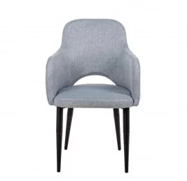 Стул с подлокотниками Ledger Сканди Грей Черн
