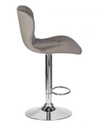 Стул барный ДОБРИН БАРНИ (серый велюр (МДЖ9-75)) 2 шт / DOBRIN BARNY (MJ9-75))