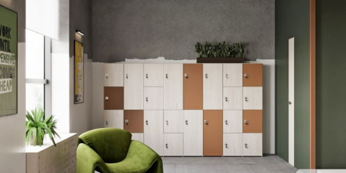 Комплект дверей низких (4 шт.) LEMO L-015 Сосна Скандинавия