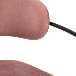 Стул VAN HALLEN (mod. 2433S) ткань/металл, 54,5х53,5/76 см, высота до сиденья 46 см, коралловый/черный