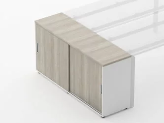 Тумба-купе для рабочего модуля Deka 9.02.145 Дуб Сантана светлый/Белый