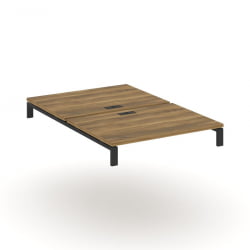 Двойной стол надставка на две опорные тумбы CОНCЕПТ CН.ДСН-005 Сандал Янтарный Черный / CONCEPT CN.DSN-005