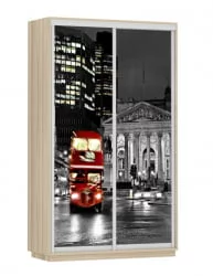 Шкаф-купе двухдверный Экспресс Дуо 1200х2400х Лондон/Ясень шимо светлый / 1200х2400h