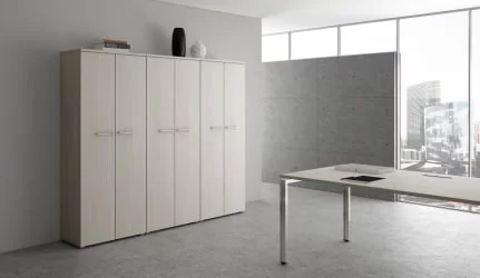 Стол рабочий, прямолинейный три опоры, левый GLOSS LINE НСТЛ-П.994 Ivory