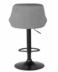 Стул барный DOBRIN LOGAN BLACK Серый велюр MJ9-75