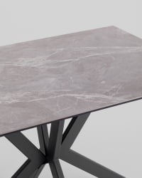 Стол раскладной Мармер 120-180*80*76 см керамика антрацит / Marmer