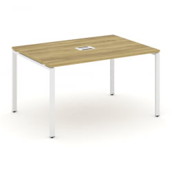 Стол переговорный (1 столешница) CОНCЕПТ CН.ПРГ-013 Дуб Винченцо Белый / CONCEPT CN.PRG-013