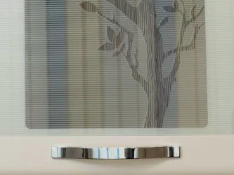 Шкаф-витрина (лев/прав) Графит 74.04 Сосна Астрид/Ваниль