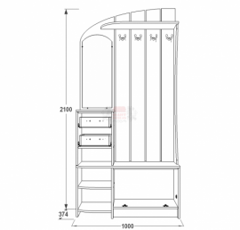 Прихожая Анкор светлый/Анкор темный
