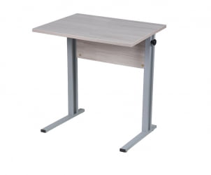 Парта одноместная рост 6 прямые углы Дуб Вотан/Металл Серый