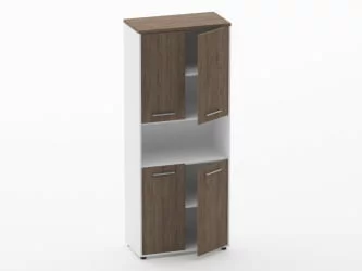 Шкаф 4 широкий закрытый с нишей Deka 10.19.121 Дуб Верцаска/Белый