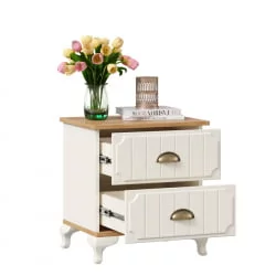 Тумба прикроватная Вилладжио ЛД 680.130.000 Алебастр/Дуб золотой